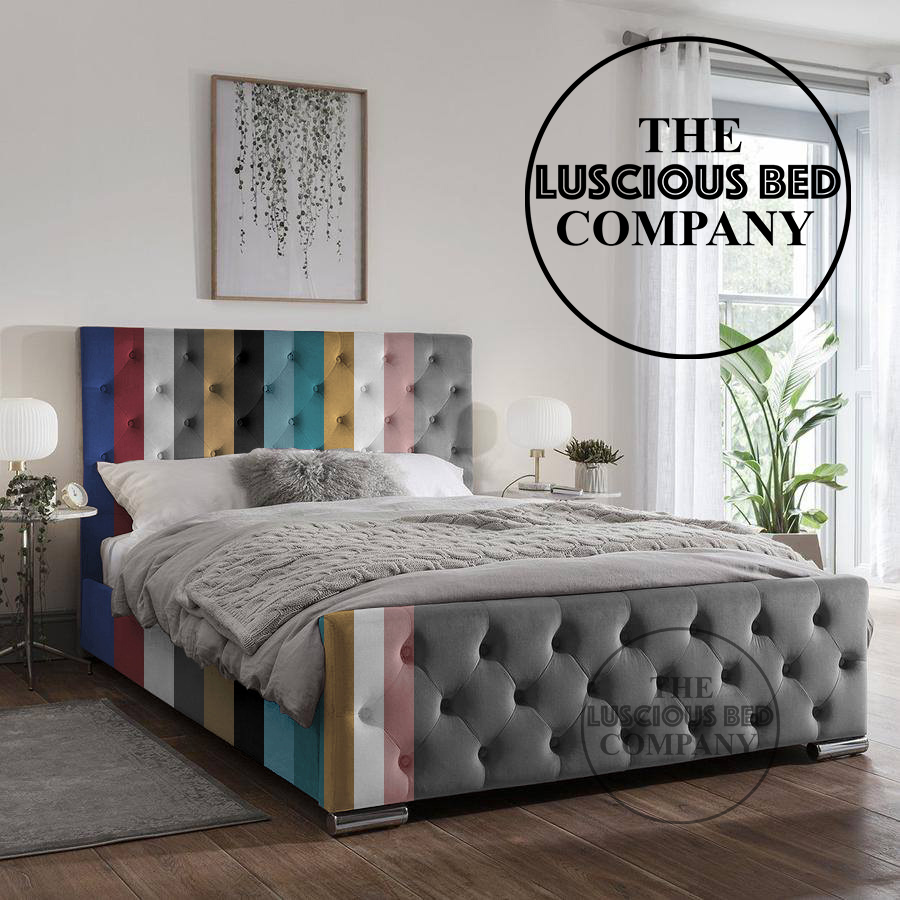 The Duke Bed Frame with Tubular Chrome Legs