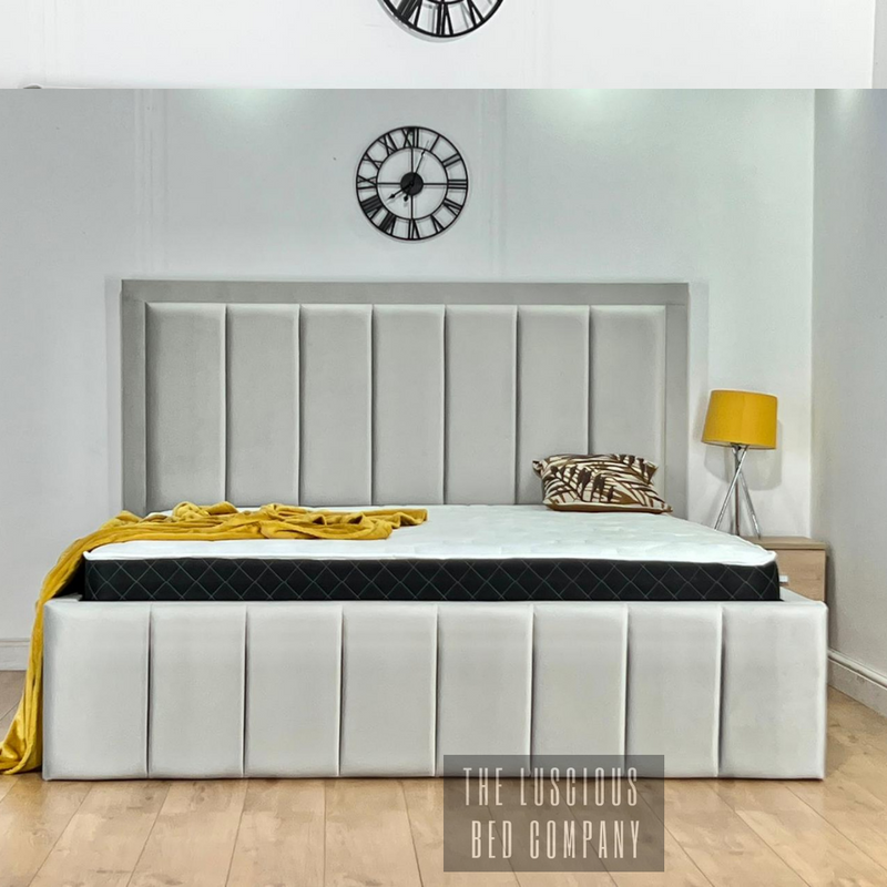 Florence modern leather deals bed