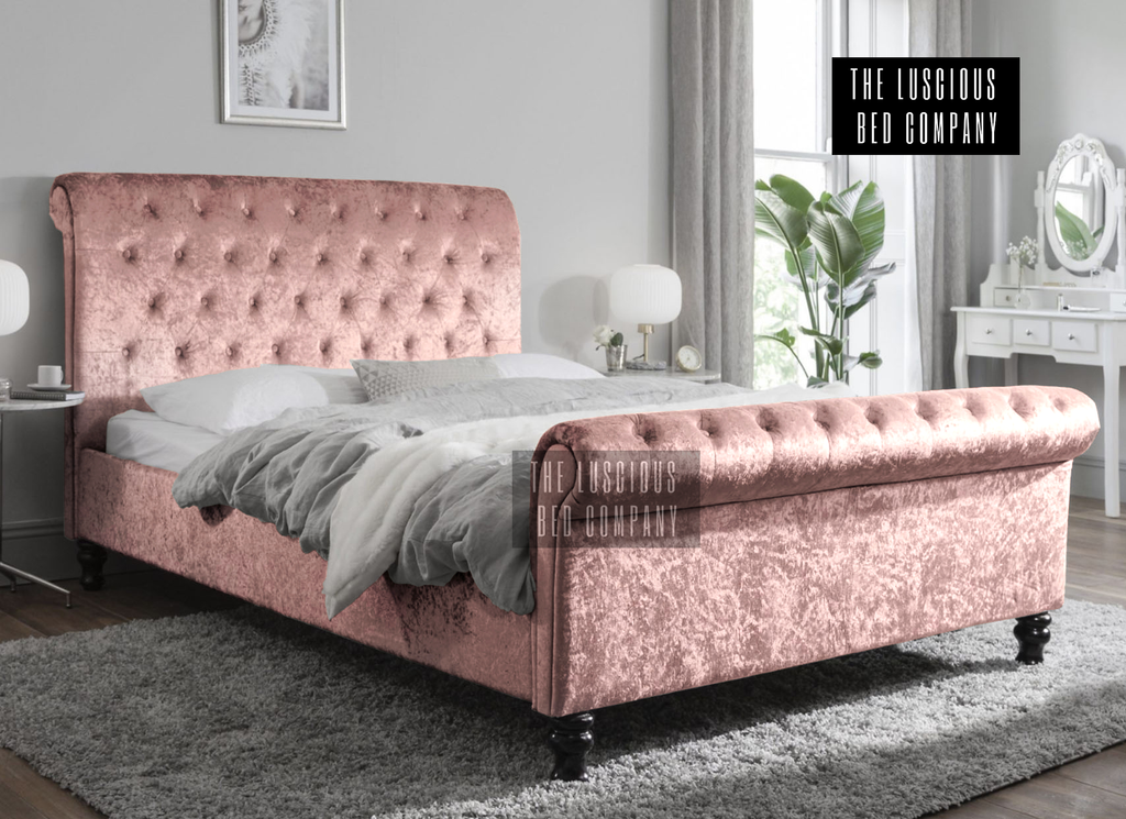 Kingston Chesterfield Sleigh Bed Frame