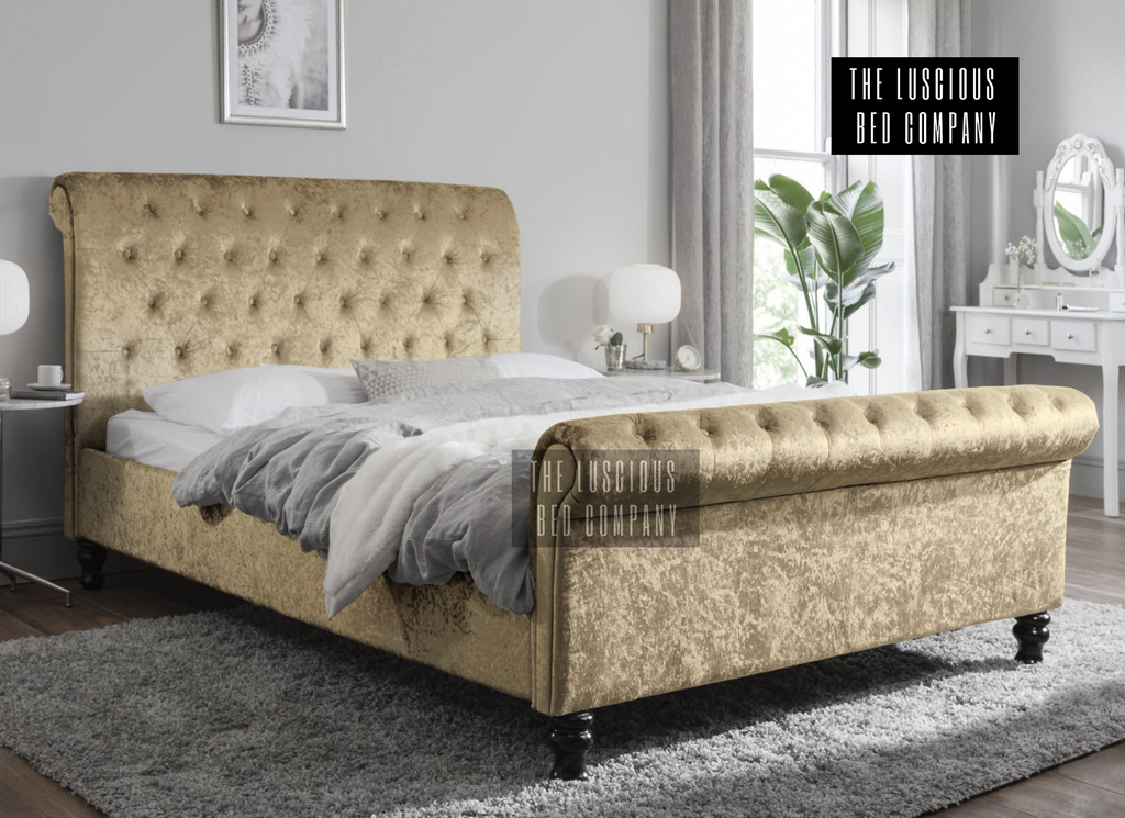 Kingston Chesterfield Sleigh Bed Frame