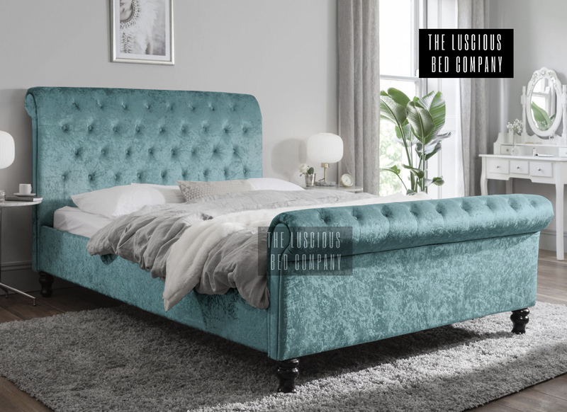 Teal bed frame full deals