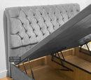 Royal Chesterfield Sleigh Ottoman Storage Gas Lift Bed